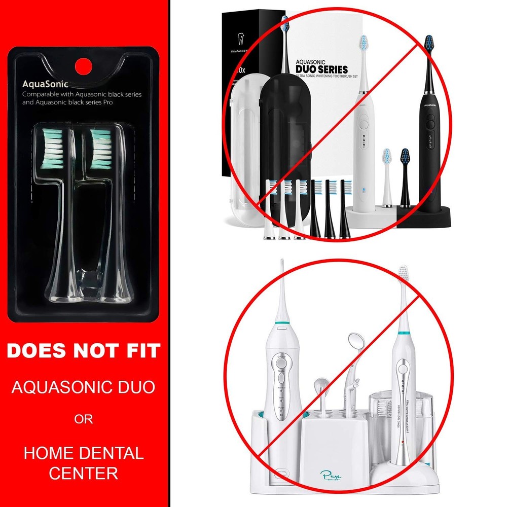 AquaSonic Standard Replacement Brush Heads | for Normal & Sensitive Teeth | C...