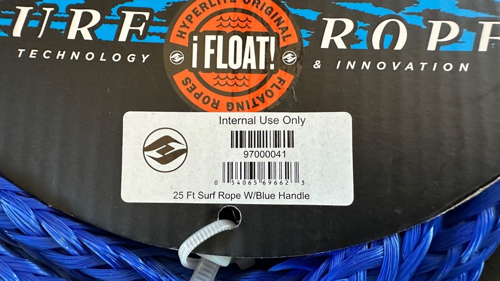 NEW Hyperlite Wake Surf Rope w/Handle Blue Sz 25ft