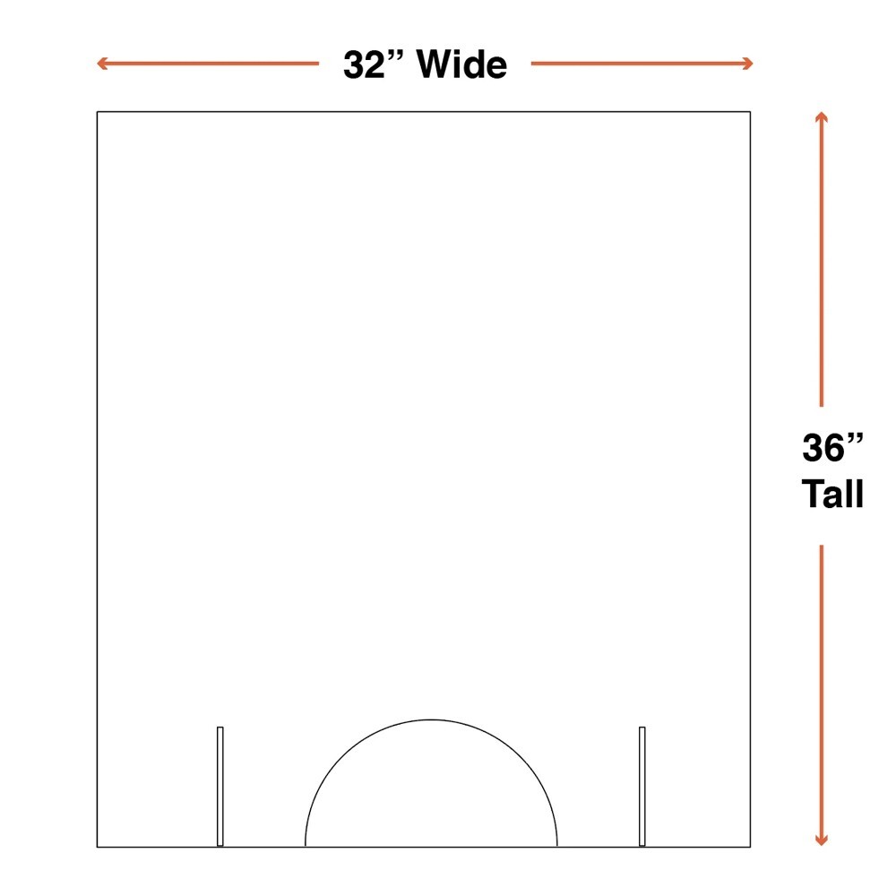 NEW! SNEEZE GUARD & SHIELD FOR COUNTERS 1/3"X32"X36"