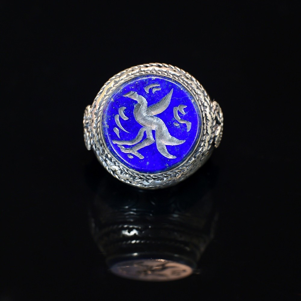 lapis afghan tribal ring
