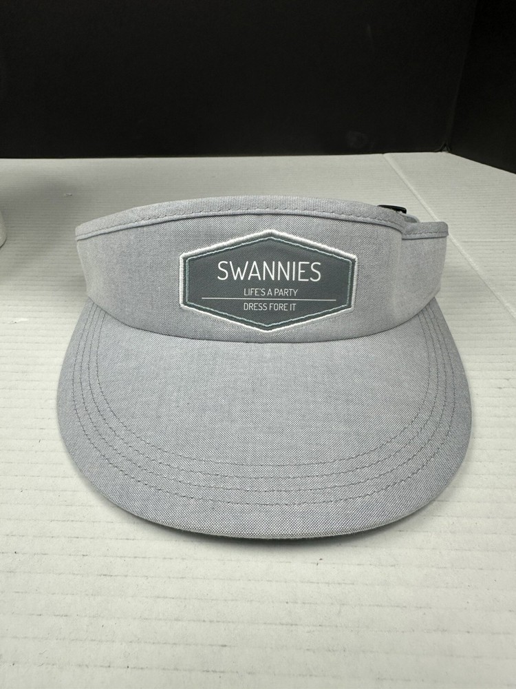Swannies Golf Adjustable Visor Gray