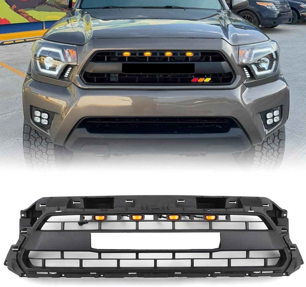 Front Grille Compatible with 2012 2013 2014 2015 Tacoma, Replacement Grill TRD S