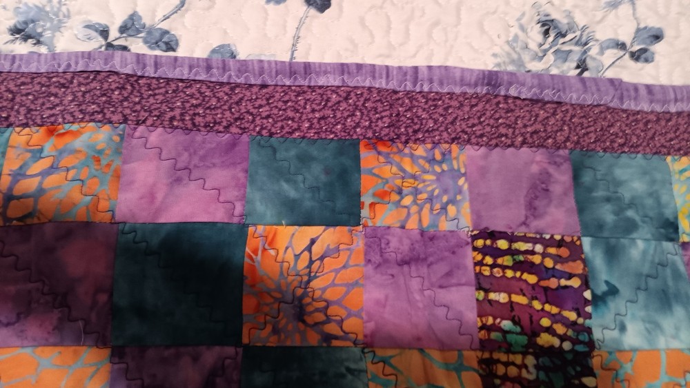 Vintage Handmade Quilted Batik Wall Hanging