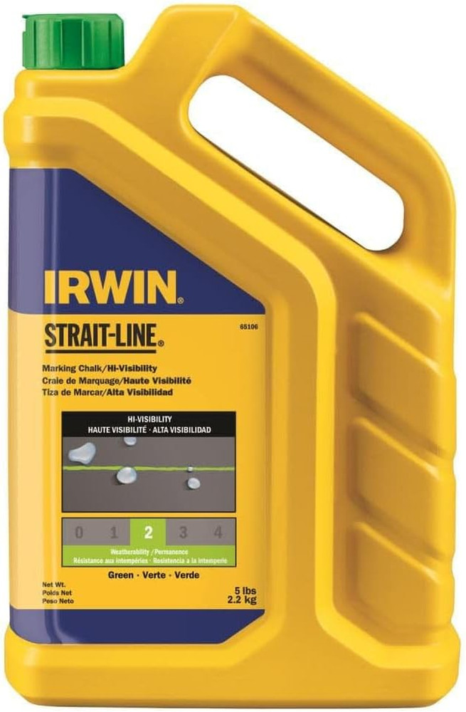 Tools STRAIT-LINE Marking Chalk, Standard, Fluorescent Green, 5 Lbs (65106)