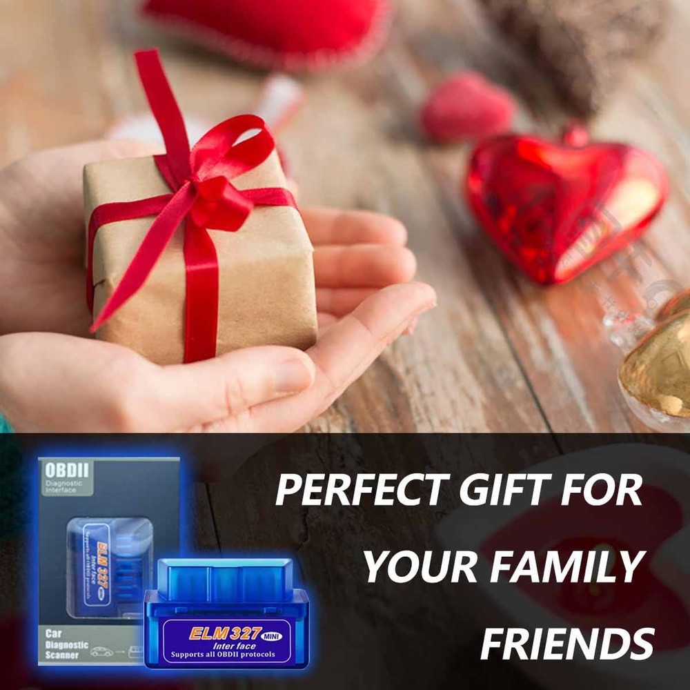 OBD2 Scanner Bluetooth, Car Code Reader Car Diagnostic Scan Tool for Android IOS