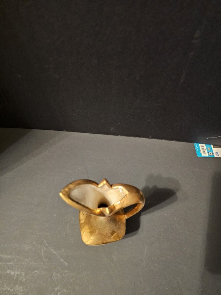 Ceramic Gold Color Pitcher 8"