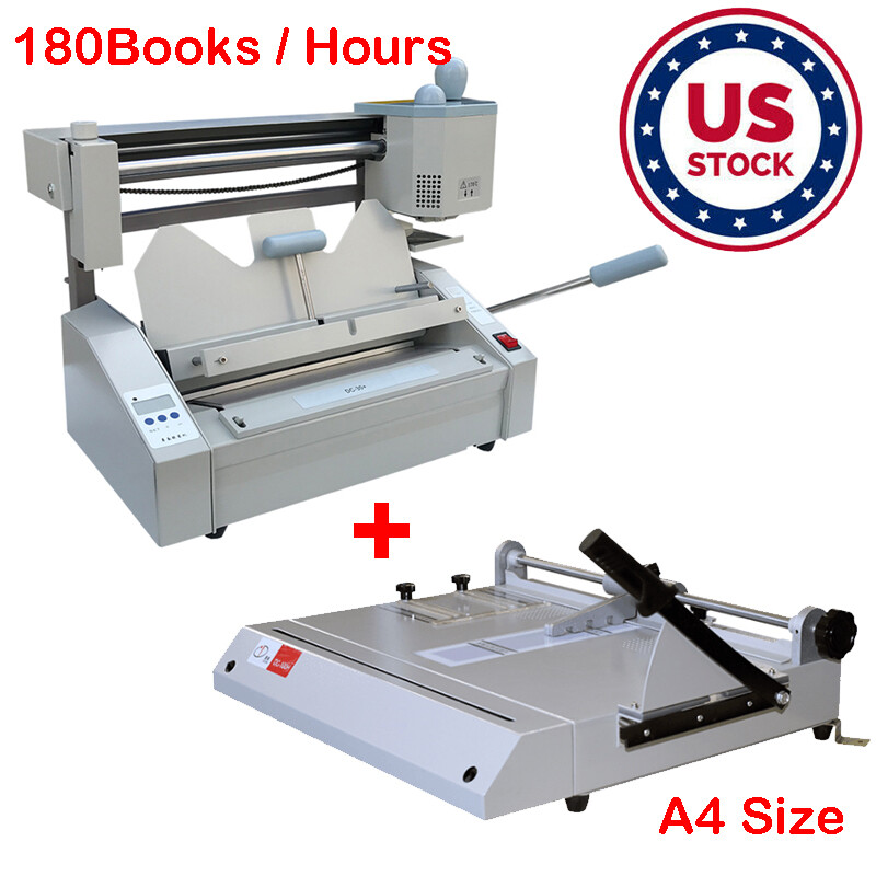 Wireless A4 Book Binding Machine Book Binder Puncher + Hard Cover Case Maker New
