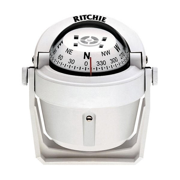 Ritchie B51W Explorer White Bracket Mount Compass