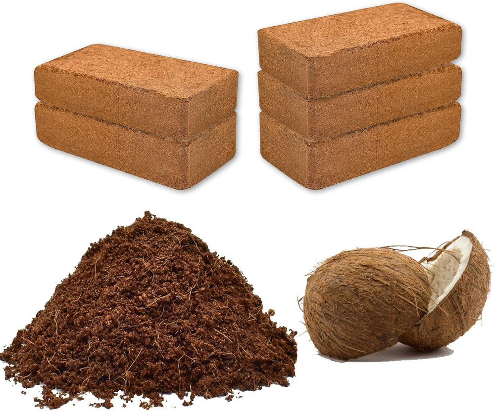 Coco Coir Brick for Plants-2 Pack Premium 100% Organic Peat Moss Mix with Low...