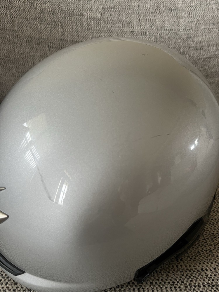 Scorpion EXO-100 Half Helmet Size Medium DOT Silver Motorcycle Helmet