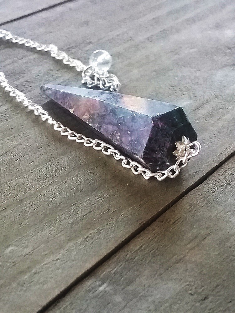 RUBY KYANITE PENDULUM, CRYSTAL DOWSING PENDULUM, KYANITE WITH RUBY, DIVINATION