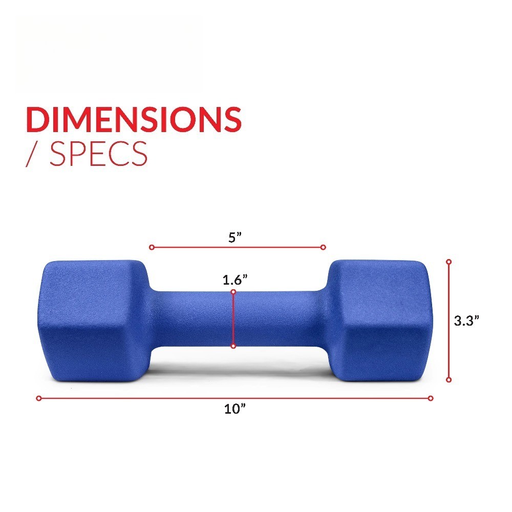 12lb Blue Neoprene Dumbbell, Pair