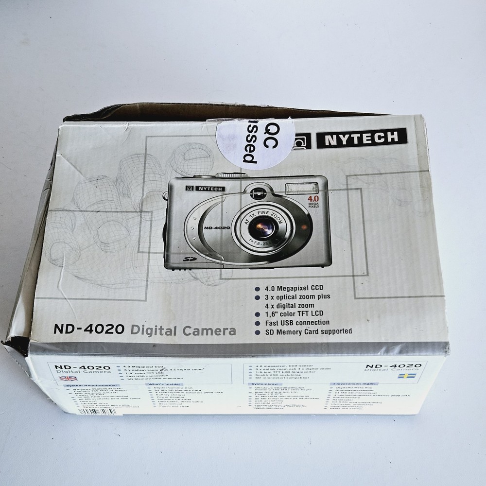 Nytech ND-4020 4.0MP Compact Digital Camera Silver Boxed Tested & Working