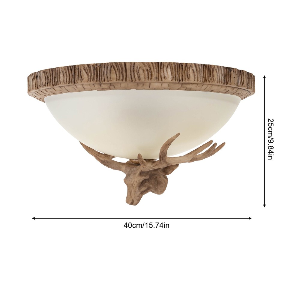 Ceiling Light, Flush Mount Lighting Fixture, 3-Light Ceiling Light Light Brown