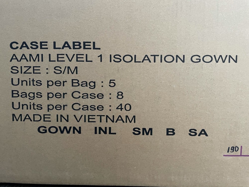 Level One Isolation Gowns