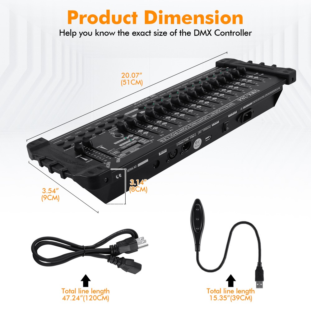 DMX 512 384 Channels Operator Console Controller For Stage Lighting DJ Party