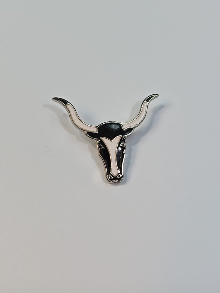 Long Horn Cattle Head Tie Tack Lapel Pin