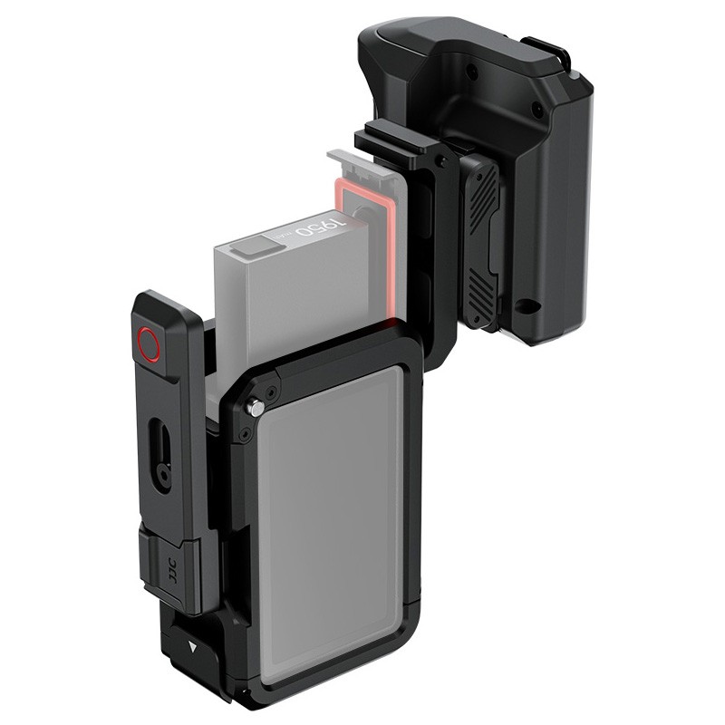 Camera Cage Handle Battery Storage Shutter Button for DJI Osmo Action 5 Pro 4 3