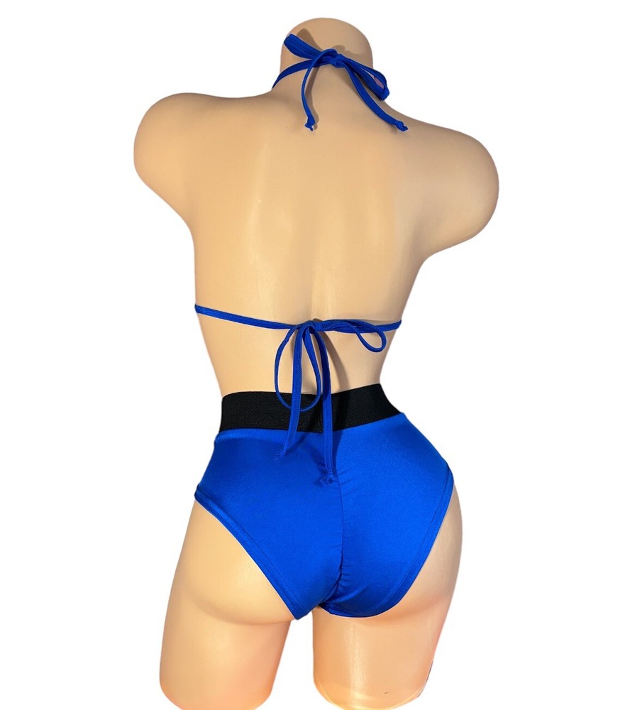 Exotic Dancer Wear 2 Pieces Blue