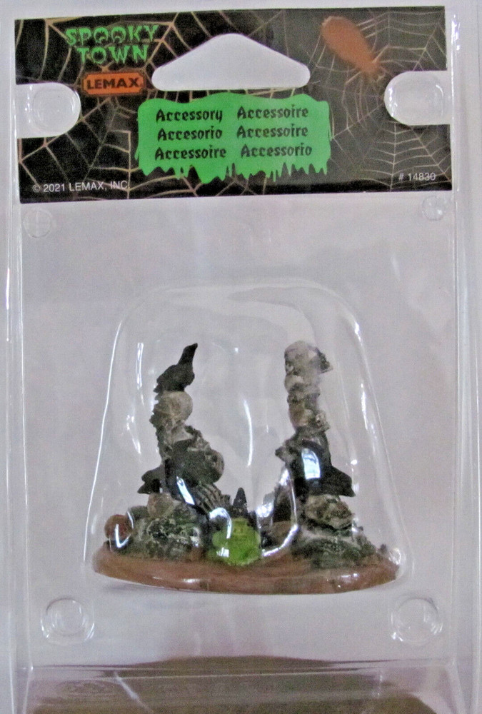 Lemax Spooky Town Accessory - Skull Cairns #14830