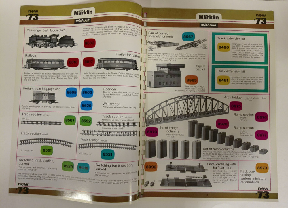 Vintage Marklin New 1973 Catalog
