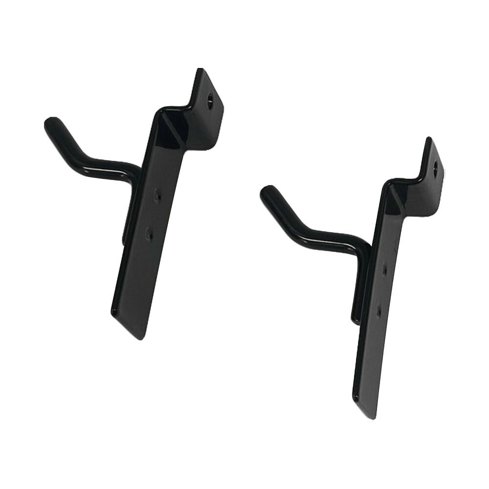 1" Slatwall Hook Panel Display Hooks, 1/4" Thickness Metal, Black - PACK 25