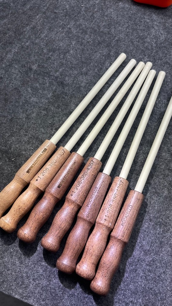 Ceramic 11.5 Sharpening Stick & Wood Handle