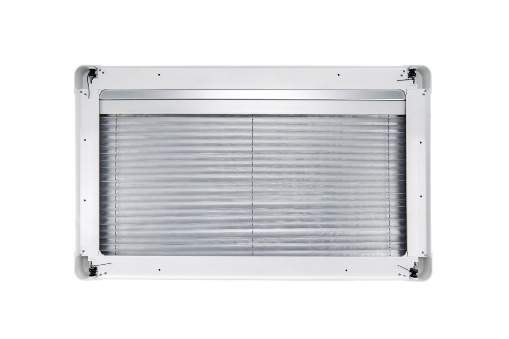 500 x 450 mm Hinged Camper Van Window with Blinds / Double Walled / 3 Frames