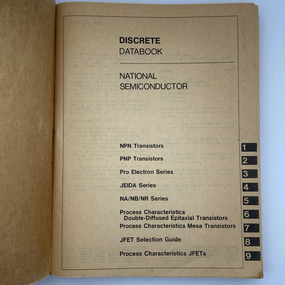 1978 Discrete Databook National Semiconductor Electronics Manual Catalog PB