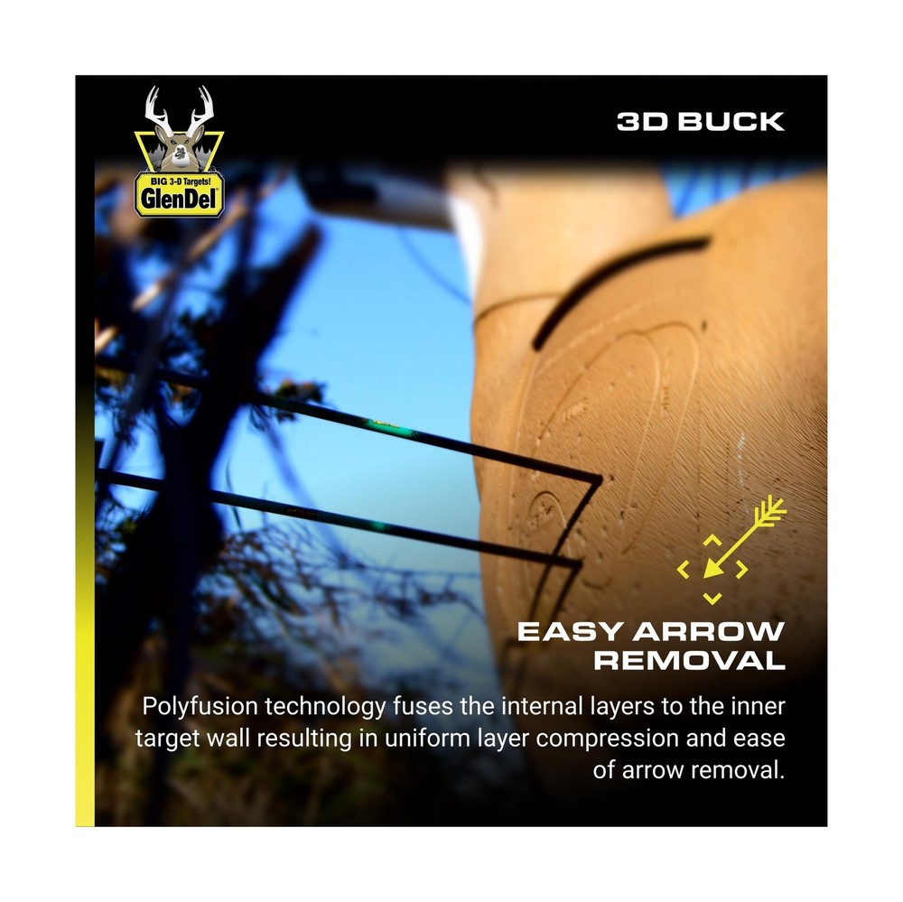GLENDEL Buck 3D Archery Target with Replaceable Insert Core, GlenDel Buck w/4...