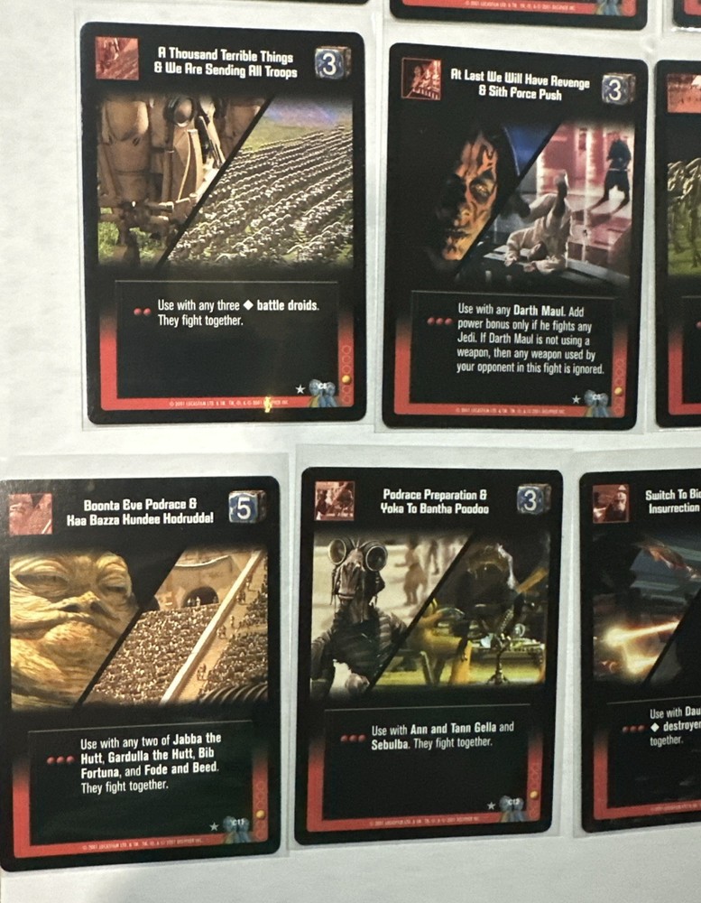 Young Jedi Reflections CCG Combo Battle Near Complete Set 13/14 Uncommon