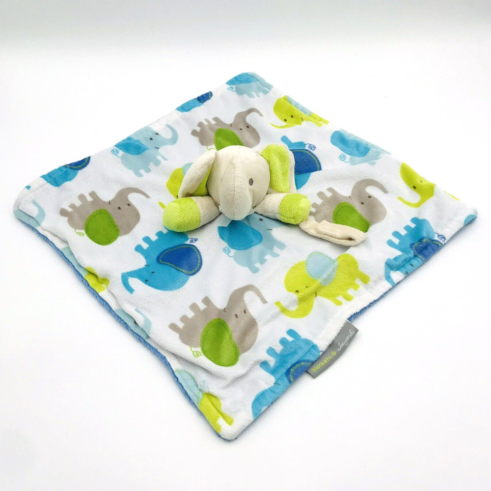 Blankets & Beyond Lovey Elephant Security Blanket Pacifier Holder