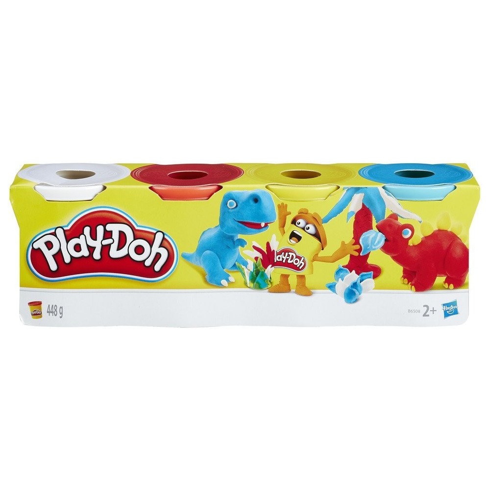 Play-Doh 4 Pack 4 oz Cans Classic Colours Modeling Compound by Hasbro