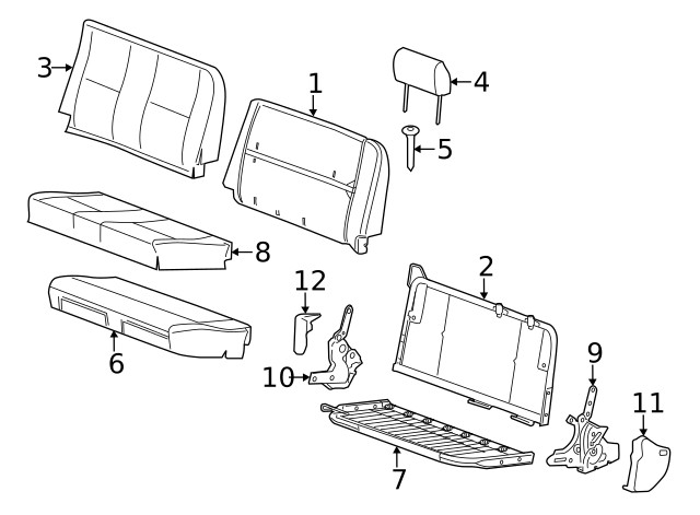 Genuine GM Headrest 20789658