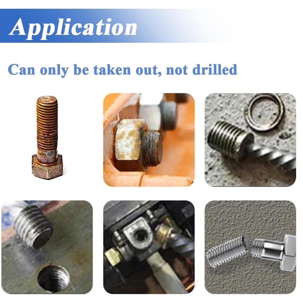 10Pcs Broken Screw Extractor Set, Stripped Screw Extractor Drill Bit Kit 1/4 ...