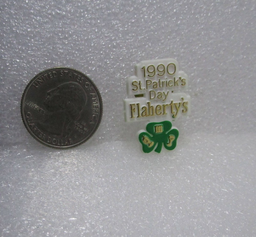 1990 St. Patrick's Day Flaherty's Plastic Pin