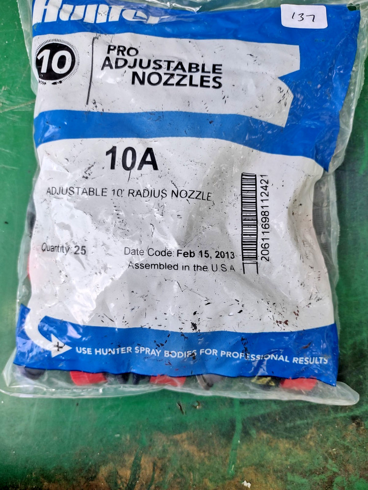 Hunter 10A Spray Nozzle 10 Foot Radius Adjustable Arc QTY 25