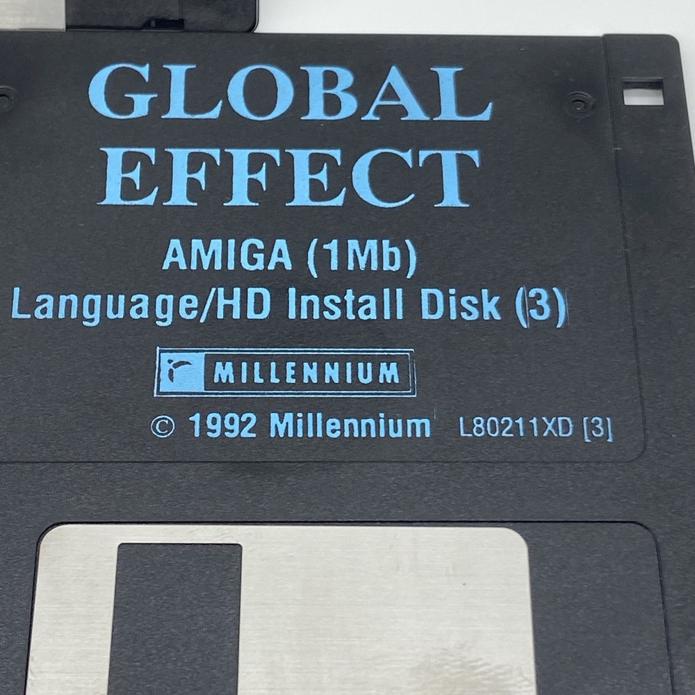 1992 GLOBAL EFFECT GAME AMIGA COMPUTER 3.5" INCH FLOPPY Disk Untested