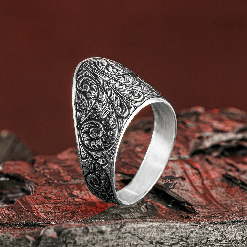 Solid 925 Sterling Silver Archer Thumb Ottoman Turkish Men's Ring