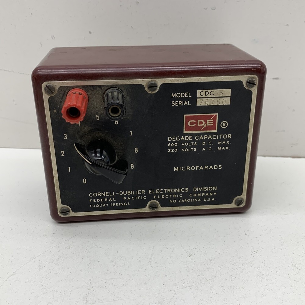 Cornell-Dubilier Electronics CDC-5 Decade Capacitor 600VDC 220VAC