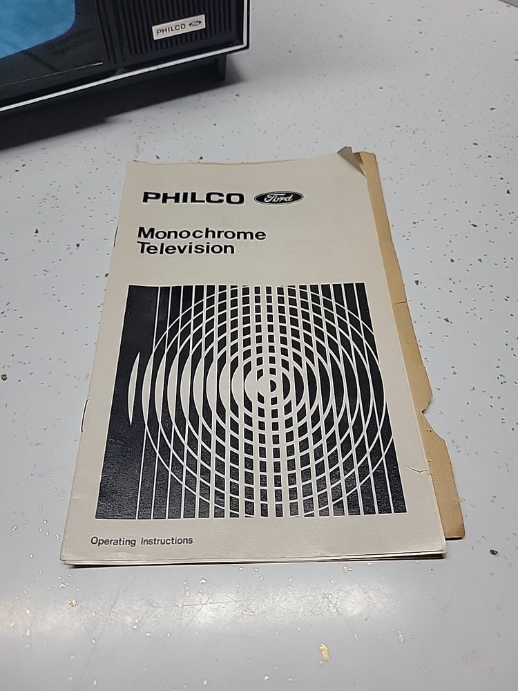 Philco Ford 1972 Monochrome Television - B342BWA - With Instructions- Working