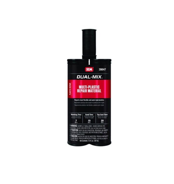 SEM 39847 Multi-Plastic Repair Material, 7 Oz Cartridge, Gray