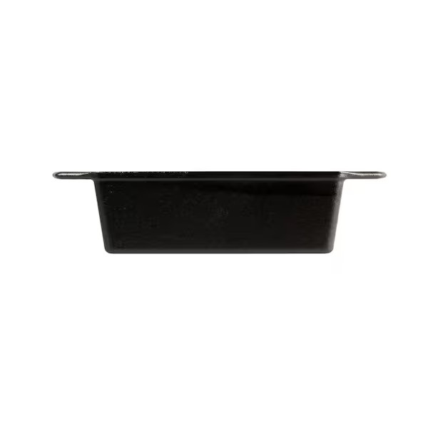 Lodge Cast Iron Bread Loaf Pan Rectangle Bakeware Baking Broiler Durable Black