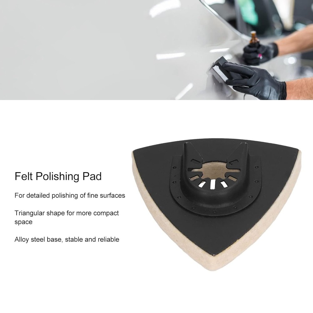 5PCS Triangular Wool Polishing Pad - Oscillating Polishing Tool