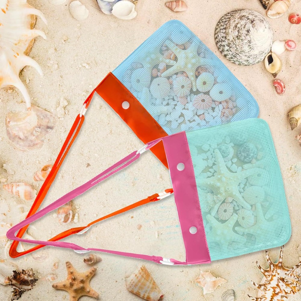 6 Pack Shelling Tools - Seashell Bag, Shark Tooth Sifter Shovel Sand Scoop