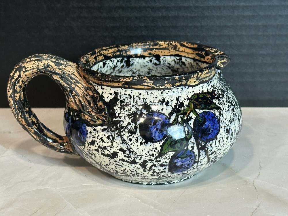 Art Pottery Small Pitcher/Creamer Signed Hand Painted
