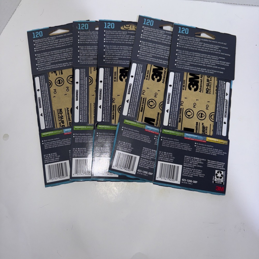 3M SandBlaster Pro 120 Grit Sandpaper Sheets for Smooth Sanding