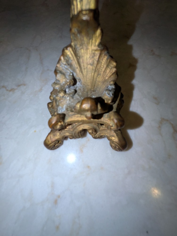 Vintage Bronze Leaf Figurine (5.25")