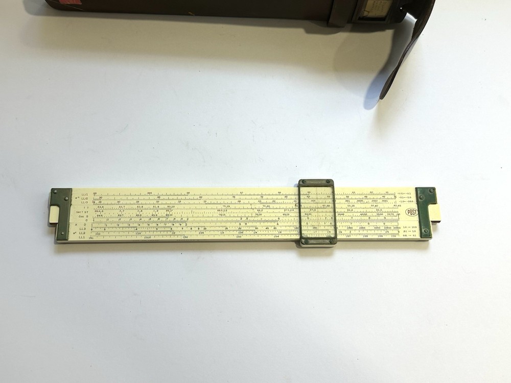 Vintage Frederick Post (POST) 1460 Versalog Slide Rule w/ Leather Case