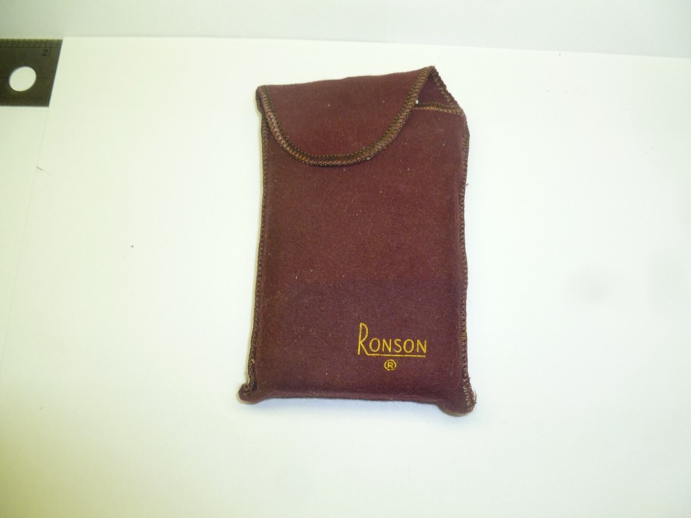 VTG RONSON MASTERCASE CIGARETTE CASE WITH LIGHTER & FELT BAG